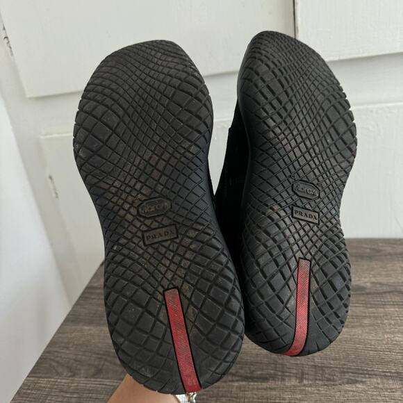 PRADA Suede Vibram Sole Oversized Sneakers Shoes Size 11 - Picture 4 of 7